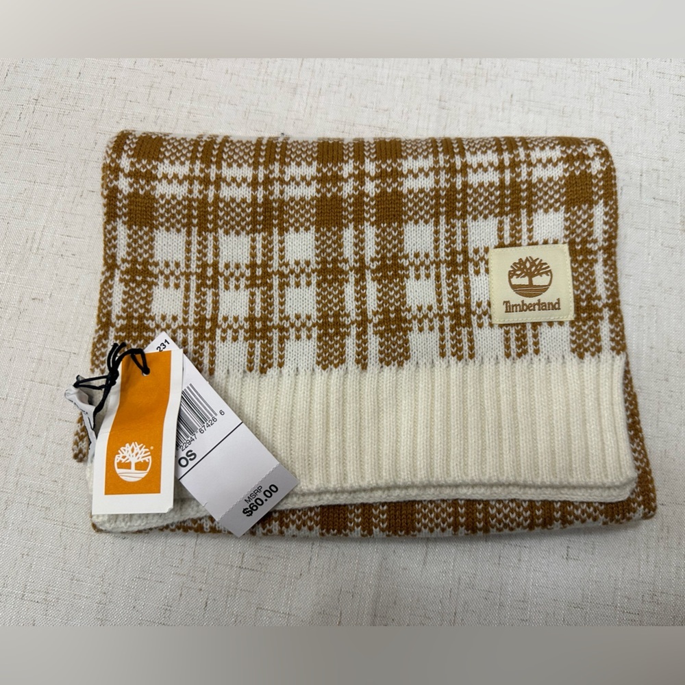 Timberland Brown and White Scarf - Picture 5 of 12